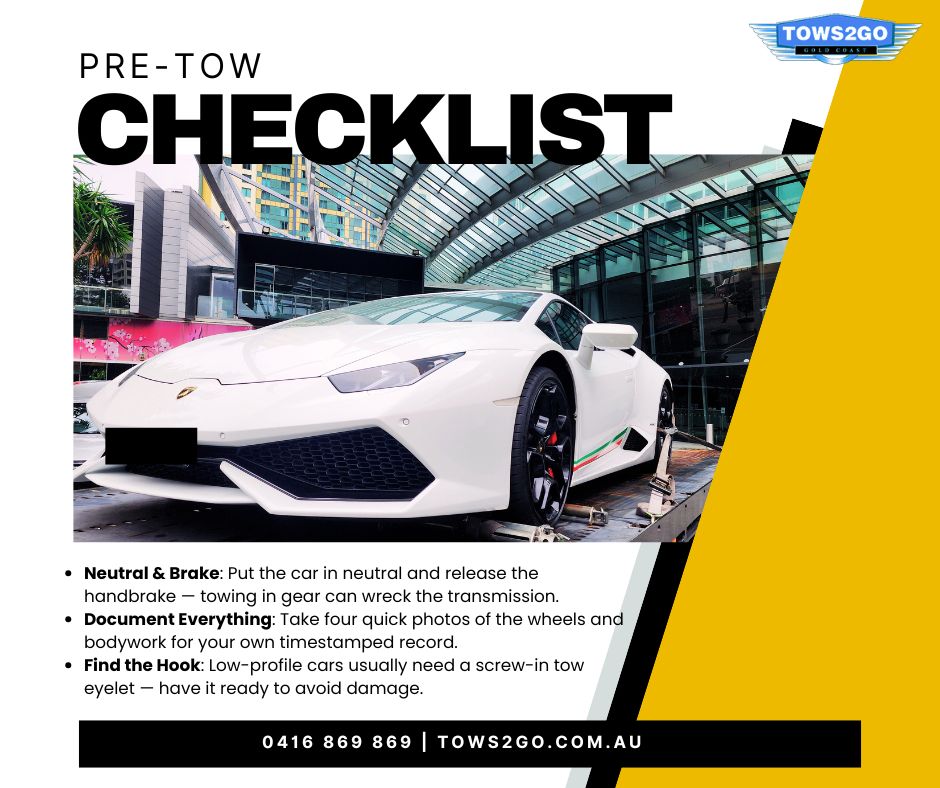 Towing | Towing Service | 24 Hour Towing Gold Coast | Tows 2 Go | Pre Tow Checklist Protect Your Build